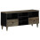 Berkfield TV Cabinet Black 100x33x46 cm Solid Wood Mango 1