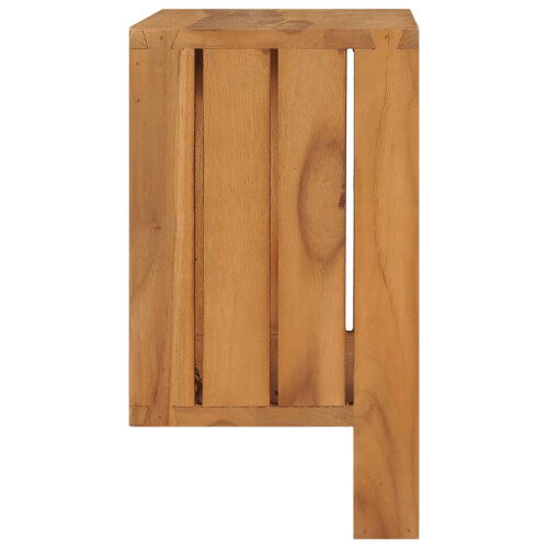 Berkfield Wall-mounted Towel Rack 35x20x35 cm Solid Teak Wood 2