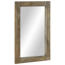 Berkfield Bathroom Mirror 50x2.5x70 cm Solid Wood Mango