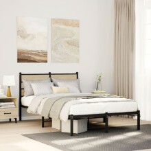 Berkfield Metal Bed Frame without Mattress Sonoma Oak 120x190 cm Small Double