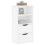 Berkfield Side Cabinet with Drawers ODDA White 40x24x79 cm Solid Wood Pine 1