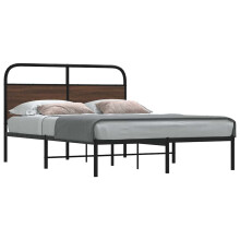Berkfield Bed Frame Without Mattress 120x200 cm Brown Oak Engineered Wood