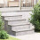 Berkfield Stair Tread Rectangular 4 pcs Silver 60 x 20 cm Aluminium 1
