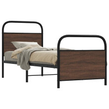 Berkfield Bed Frame Without Mattress 80x200 cm Brown Oak Engineered Wood