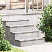 Berkfield Stair Tread Rectangular 4 pcs Silver 80 x 20 cm Aluminium