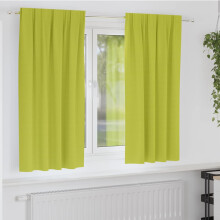 Berkfield Blackout Curtains with Rings 2 pcs Green 175 x 140 cm Polyester