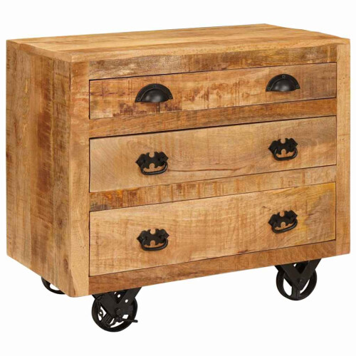 Berkfield Side Cabinet with Drawer Brown 70 x 38 x 63 cm Solid mango wood