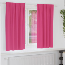 Berkfield Blackout Curtains with Rings 2 pcs Bright Pink 175 x 140 cm