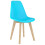 Berkfield Dining Chairs 2 pcs Blue Plastic 2