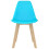 Berkfield Dining Chairs 2 pcs Blue Plastic 3