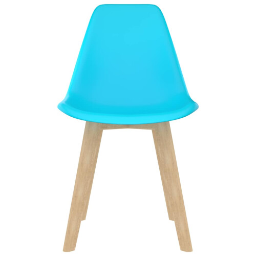 Berkfield Dining Chairs 2 pcs Blue Plastic 2