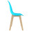 Berkfield Dining Chairs 2 pcs Blue Plastic 4