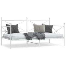 Berkfield Day Bed without Mattress White 100x200 cm Steel