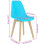 Berkfield Dining Chairs 2 pcs Blue Plastic 7