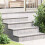 Berkfield Stair Tread Rectangular 4 pcs Silver 100 x 20 cm Aluminium 1
