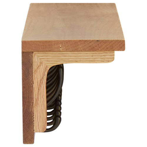 Berkfield Coat Rack 90x16x16 cm Solid Oak Wood 2
