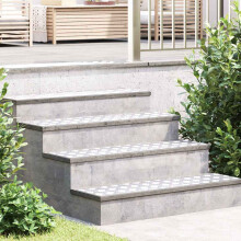 Berkfield Stair Tread Rectangular 2 pcs Silver 100 x 25 cm Aluminium