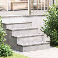 Berkfield Stair Tread Rectangular 2 pcs Silver 75 x 25 cm Aluminium