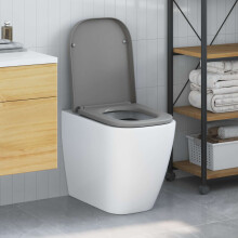 Berkfield Toilet Seat Grey 47.5 x 35 x 3.6 cm Duroplast