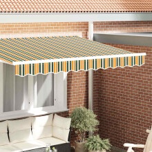 Berkfield Awning Valance Green and yellow 230 x 20 cm Canvas