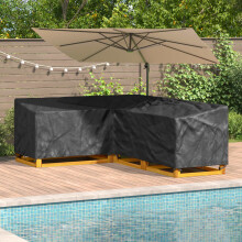 Berkfield Furniture Cover Black 260 x 210 x 80 cm 210D Oxford Fbric