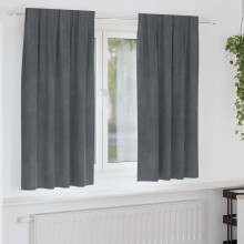 Berkfield Blackout Curtains 2 pcs Light Grey 140 x 175 cm Velvet
