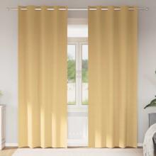 Berkfield Blackout Curtains with Rings 2 pcs Beige 245 x 140 cm Polyester