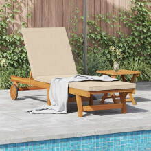 Berkfield Sun Lounger Reclining Brown 199 x 63 x 85 cm Solid Acacia Wood