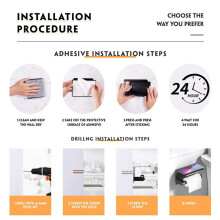 Toiletrolhouder, Matzwarte Toiletrolhouder Wandmontage, Toiletpapierrolhouder, Papierhouder voor Badkamer