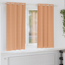 Berkfield Blackout Curtains with Rings 2 pcs Light Brown 175 x 140 cm
