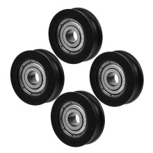 4pcs Sliding Door Wheels Heavy Load Nylon Roller Pulley for Cabinets Barn Doors Furniture Smooth Glide