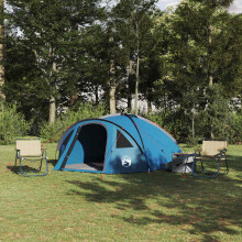 Berkfield Camping Tent with Roof Blue 308 x 268 x 130 cm Polyester