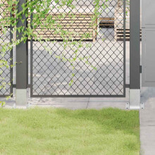 Berkfield Post Bases Square 4 pcs Silver 91x91 mm Galvanised Steel