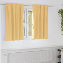 Berkfield Blackout Curtains with Rings 2 pcs Beige 140 x 140 cm Polyester