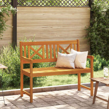 Berkfield Outdoor Bench Natural 110 x 56 x 90 cm Solid Acacia Wood