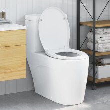 Berkfield Toilet Seat White 47 x 37 x 4 cm Duroplast