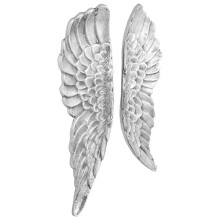 Berkfield Wings Sculpture 2 pcs Silver 31 x 5 x 91 cm Aluminium