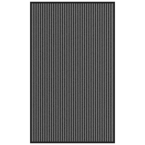 Berkfield Doormat Stripe Black and Grey 90x150 cm