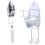 Wall Mounted Ironing Board and Iron Holder, Heavy Duty Foldable Organizer with Cord Storage, White 1