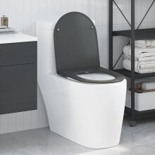 Berkfield Toilet Seat Anthracite 47 x 36 x 3.4 cm Duroplast