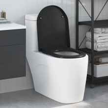 Berkfield Toilet Seat Black 49 x 36 x 4 cm Duroplast