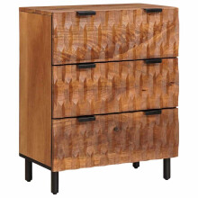 Berkfield Sideboard Acacia Brown Finish 60 x 33 x 75 cm Solid Mango Wood