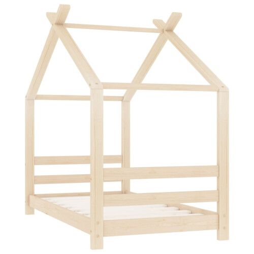 Berkfield Kids Bed Frame Solid Pine Wood 70x140 cm 1