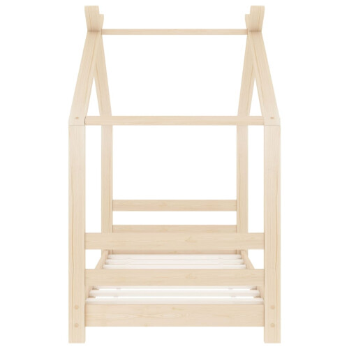 Berkfield Kids Bed Frame Solid Pine Wood 70x140 cm 2