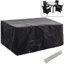 Berkfield Garden Furniture Cover 4 Person Poly Rattan Set 8 Eyelets 180 x 140cm