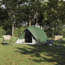 Berkfield Camping Tent with Roof Green 320 x 275 x 190 cm Taffeta