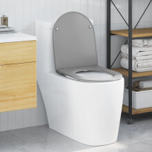 Berkfield Toilet Seat Grey 47 x 36 x 3.4 cm Duroplast