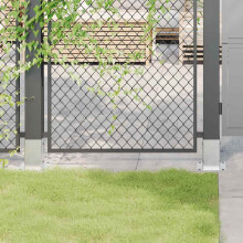 Berkfield Post Bases Square 12 pcs Silver 81x81 mm Galvanised Steel