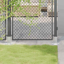 Berkfield Post Bases Square 12 pcs Silver 71x71 mm Galvanised Steel