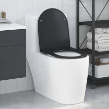 Berkfield Toilet Seat Black 47 x 36 x 3.4 cm Duroplast